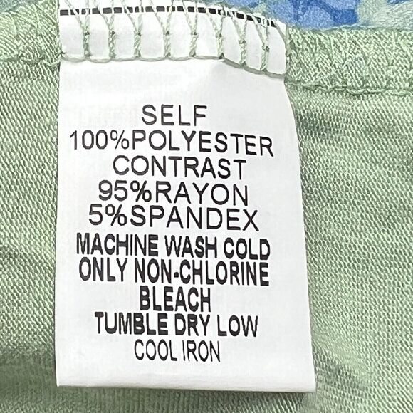 Papermoon Blue Floral Blouse Womens Small Sheer Flutter Sleeve Boho Chic Office - Picture 12 of 14